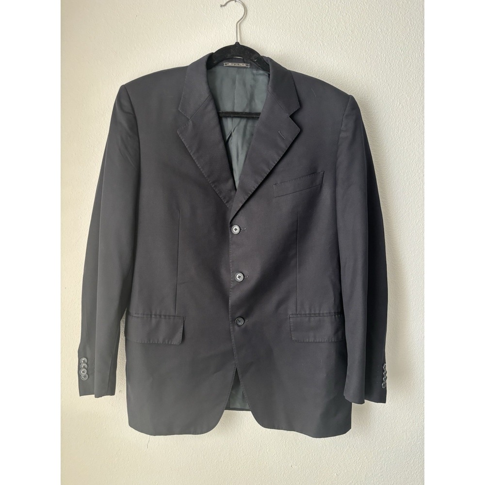 Corneliani sartoria mens blue sport coat suit jacket‎ blazer 100% wool 52R